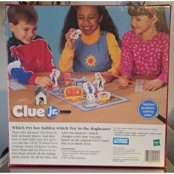 New 1999 Hasbro Clue Jr‎ The Case of the Hidden Toys Board Game Problem Solving - Picture 2 of 5